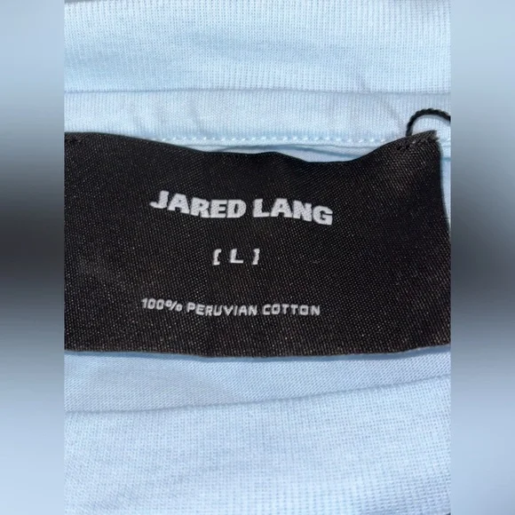 Jared Lang Crewneck Short Sleeve Peruvian Cotton T-Shirt Men L NEW Closet Basic - Picture 3 of 10